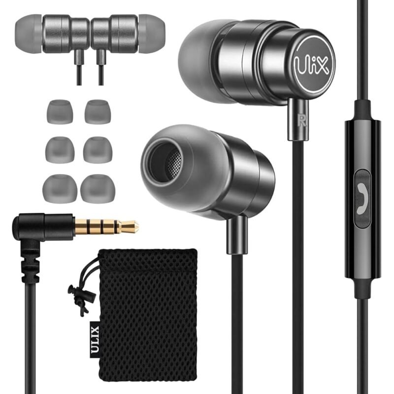 UliX Rider Auriculares Intraurales con Micrófono Cable Antienredos