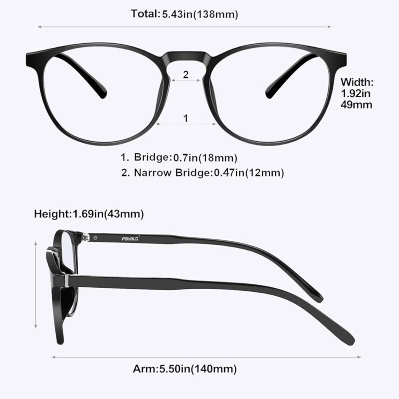 Gafas FEIYOLD de Bloqueo de Luz Azul para Hombres y Mujeres - Paquete de 2 - Imagen 5