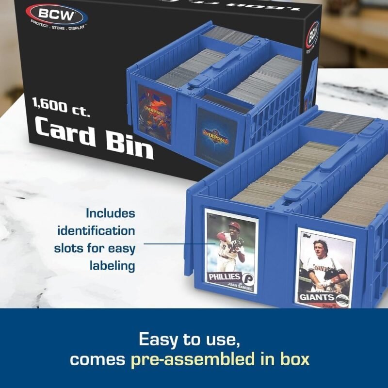 BCW Contenedor de Tarjetas Coleccionable Azul para 1600 Tarjetas - Imagen 4