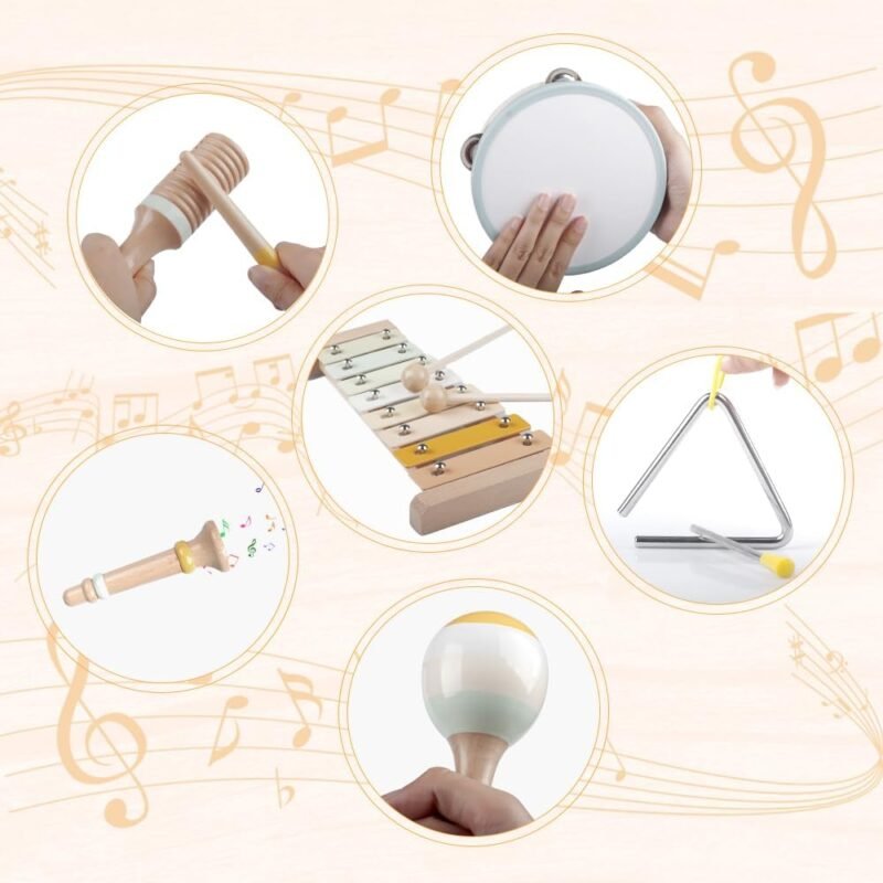 Instrumentos Musicales para Bebés Juguetes Montessori de Madera - Imagen 4