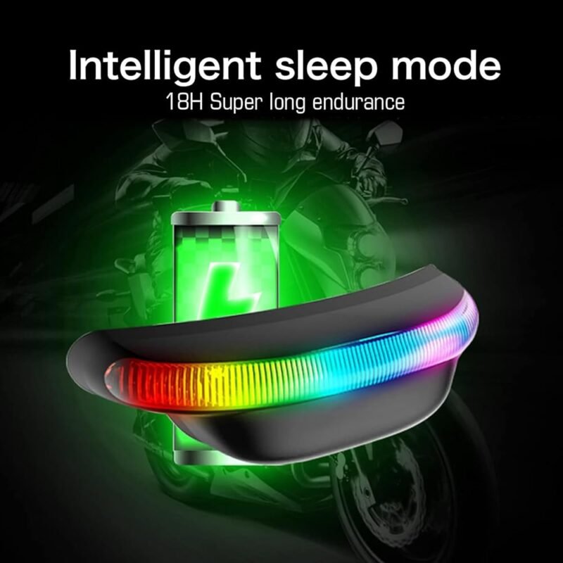 STEEL MATE H2 Luz de freno LED para casco de motocicleta segura y recargable - Imagen 5