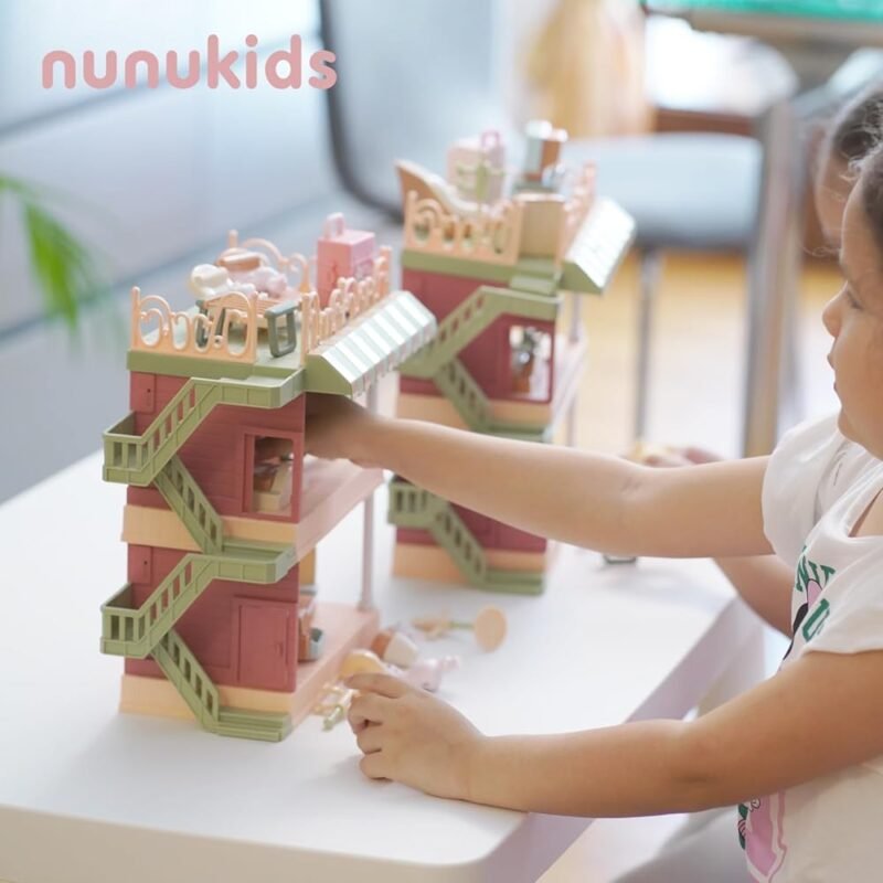 Nunukids Casa de Muñecas Vibrante con Accesorios para Niños - Imagen 4