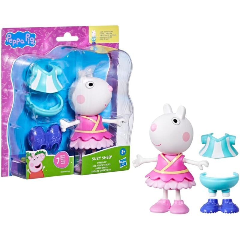 Peppa Pig Suzy Sheep Figura con 6 Accesorios de Moda para Niños