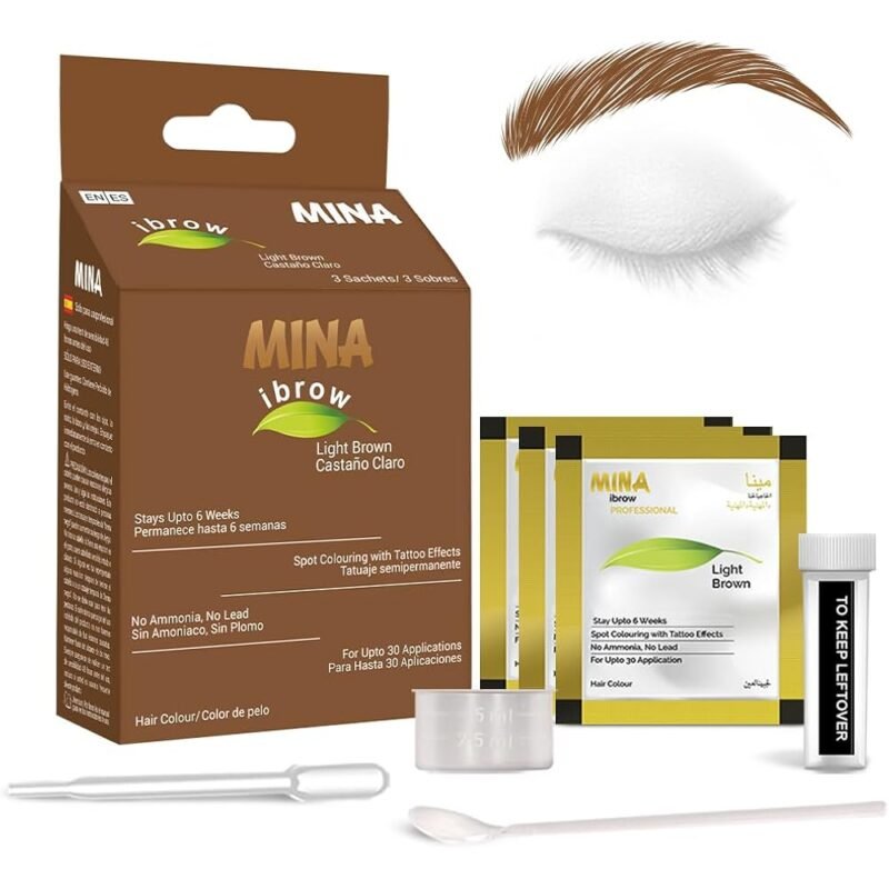 Mina Kit de Coloración con Henna iBrow Marrón Claro 5.0