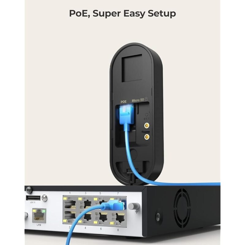 REOLINK Cámara PoE de timbre de video 5MP Con Campo de Visión de 180° - Imagen 4