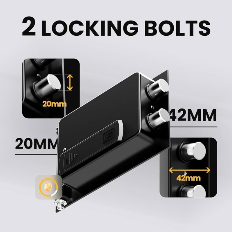 XDeer Biometric Safe Lock Box para Pistolas 0.43 Pies Cúbicos - Imagen 5