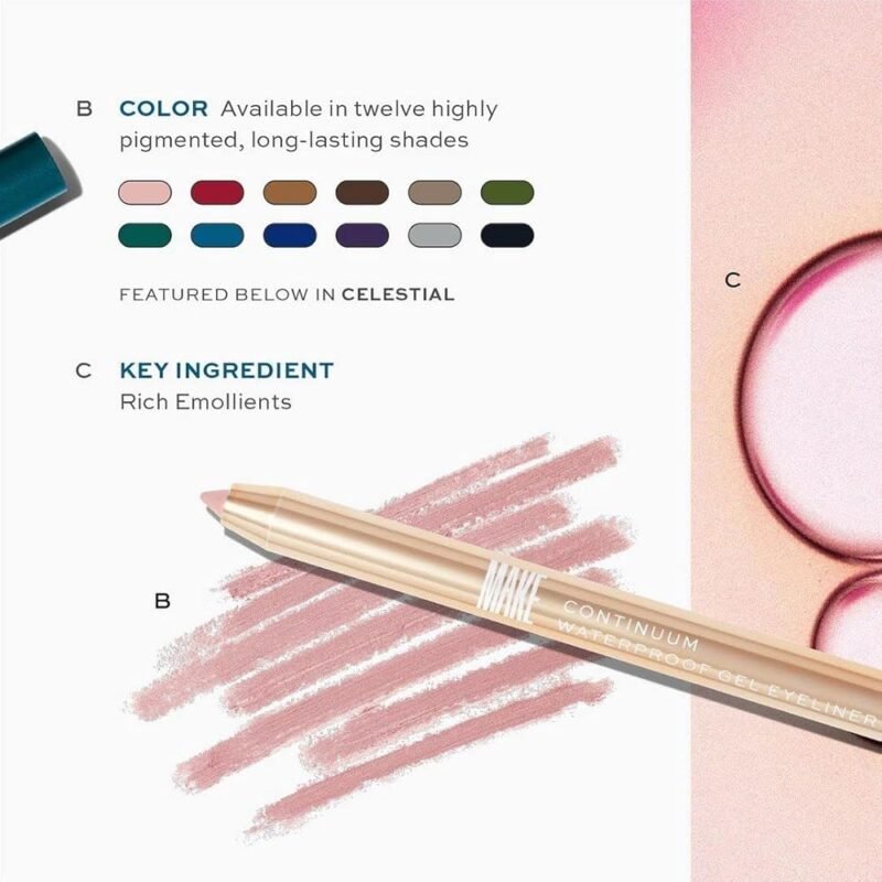 MAKE Continuum Delineador de Ojos de Gel Impermeable Negro Intenso - Imagen 4