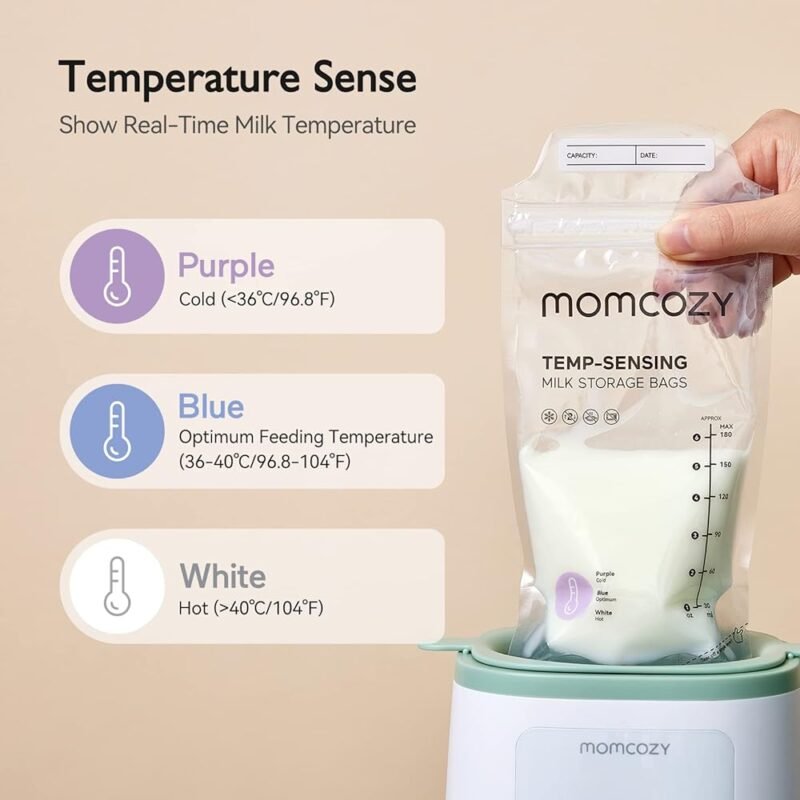 Momcozy Bolsas de Almacenamiento de Leche Materna con Detección de Temperatura - Imagen 2