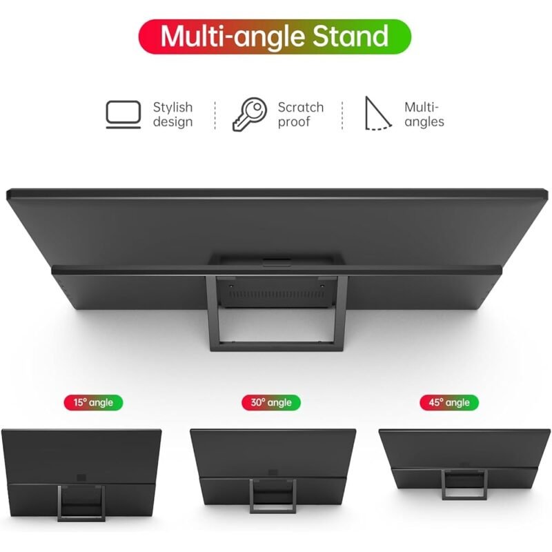 Yxk Monitor Portátil 15.6 Pulgadas 1080P USB-C HDMI Ultra Slim - Imagen 5