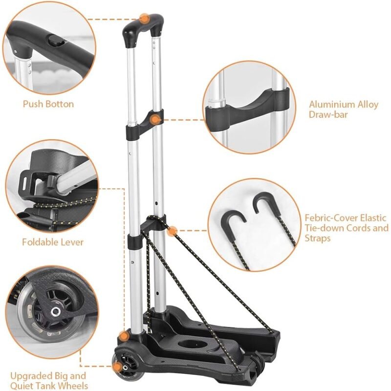 Hivexagon Carrito de Equipaje Plegable Ligero y Duradero para Viajes - Imagen 3