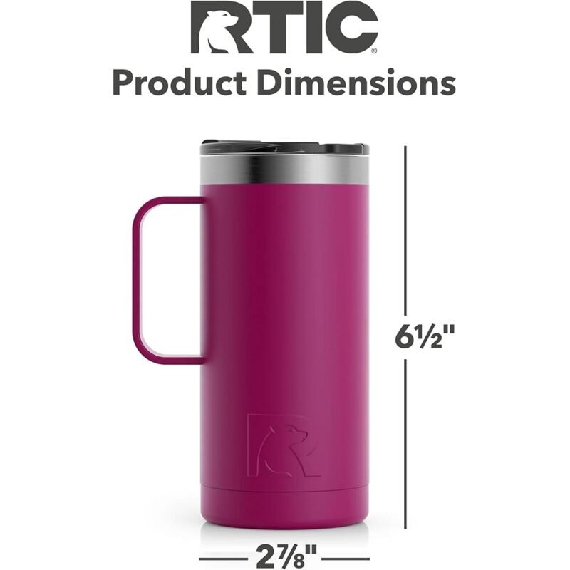 RTIC Taza de café con aislamiento al vacío de doble pared 340 g - Imagen 4