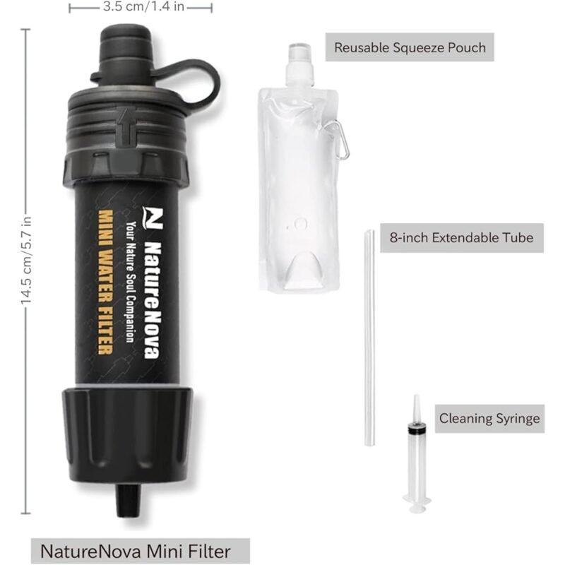 Mini Filtro de Agua NatureNova Portátil para Camping y Senderismo - Imagen 4