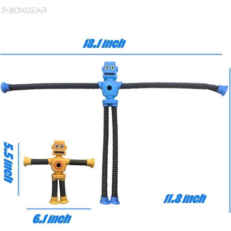 Boxgear Juguete Robot LED 4 Piezas Tubos Telescópicos Sensoriales - Imagen 9