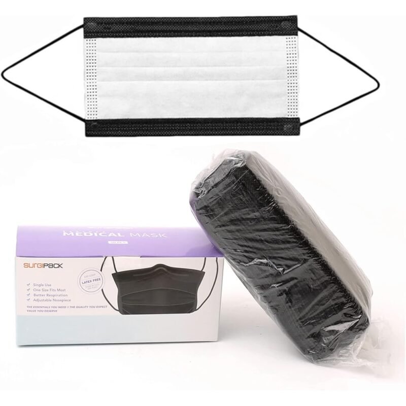 Surgipack MFCRERO Máscara Protectora Desechable Negra Paquete de 50