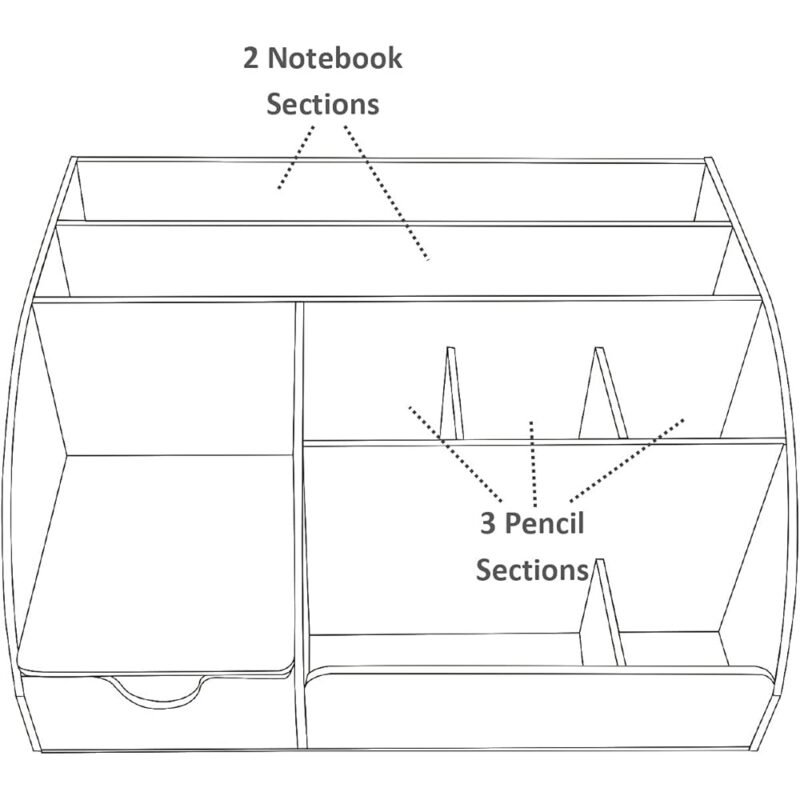 My Space Organizers Organizador de Escritorio Acrílico con Cajón y 9 Compartimentos - Imagen 8