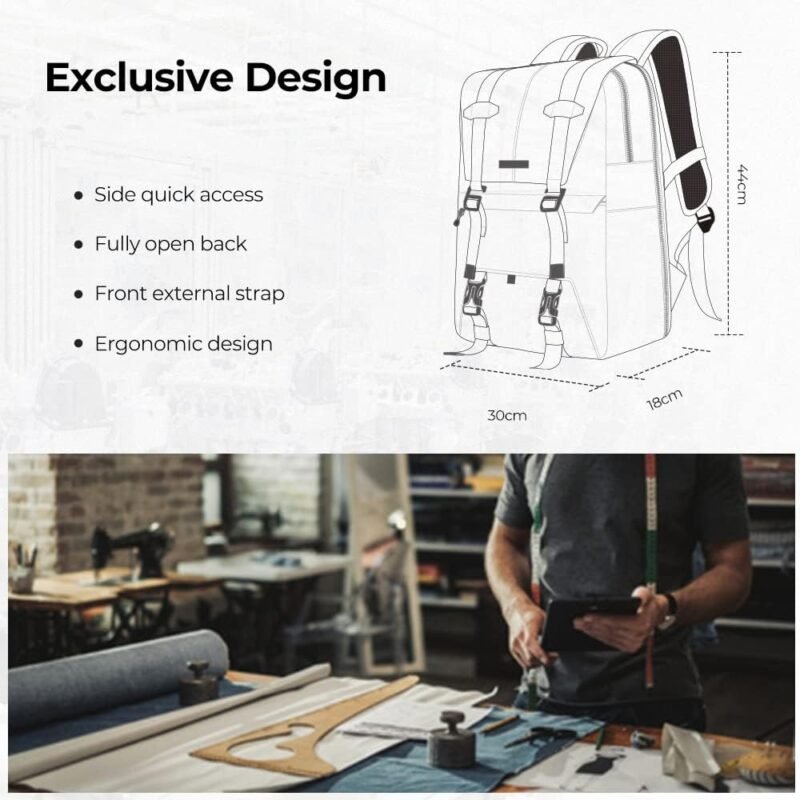 K&F Concept Mochila para cámara cómoda y resistente para fotógrafos - Imagen 3