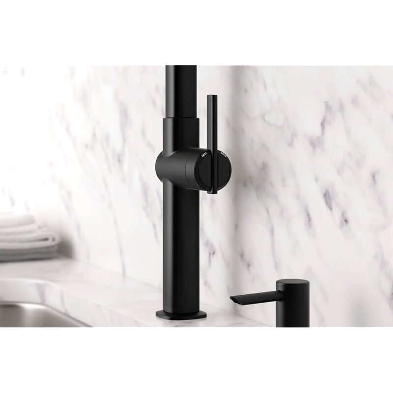 Kohler R22153-SD-BL Rune Grifo de Cocina con Pulverizador Desplegable Negro Mate - Imagen 6