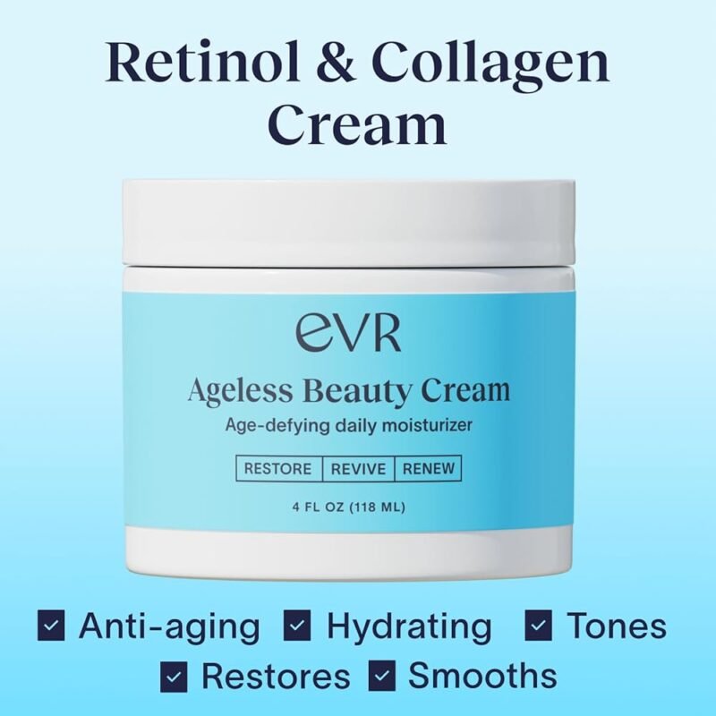 EVR BEAUTY Crema de Retinol para la Cara con Colágeno y Ácido Hialurónico - Imagen 2