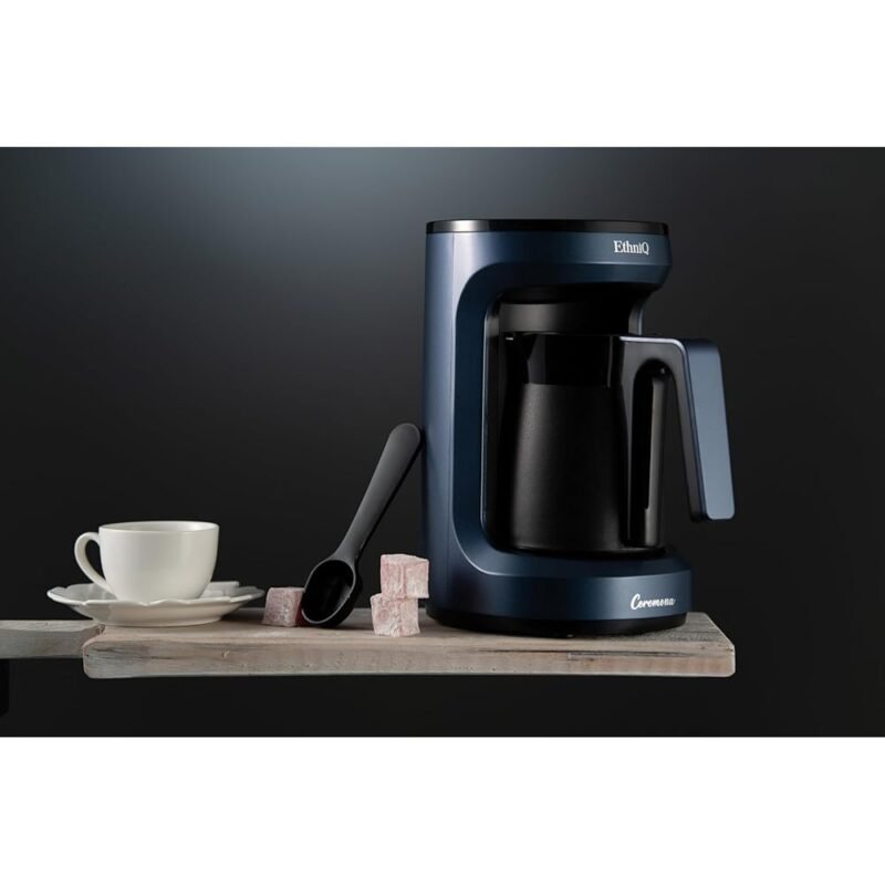 ETHNIQ Cafetera Turca 120 V 1 a 4 Tazas Tecnología Cook Sense Azul - Imagen 9