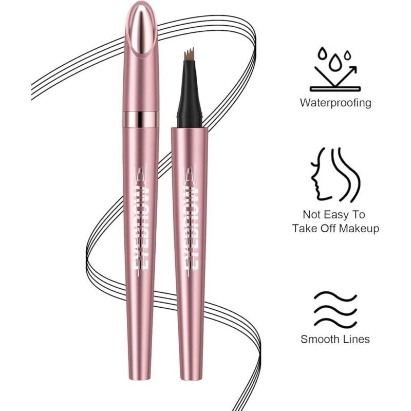 Lápiz líquido para cejas ZYIEOAN marrón resistente al agua y al sudor - Imagen 6