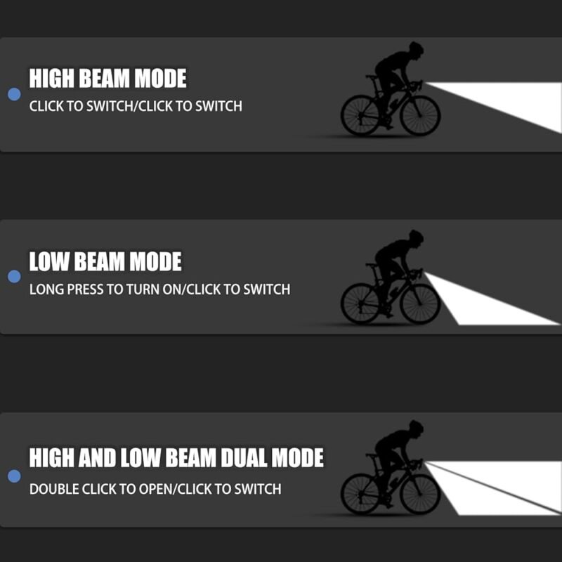 E-SHIDAI Luces de Bicicleta LED Recargables USB con Modo Dual - Imagen 4