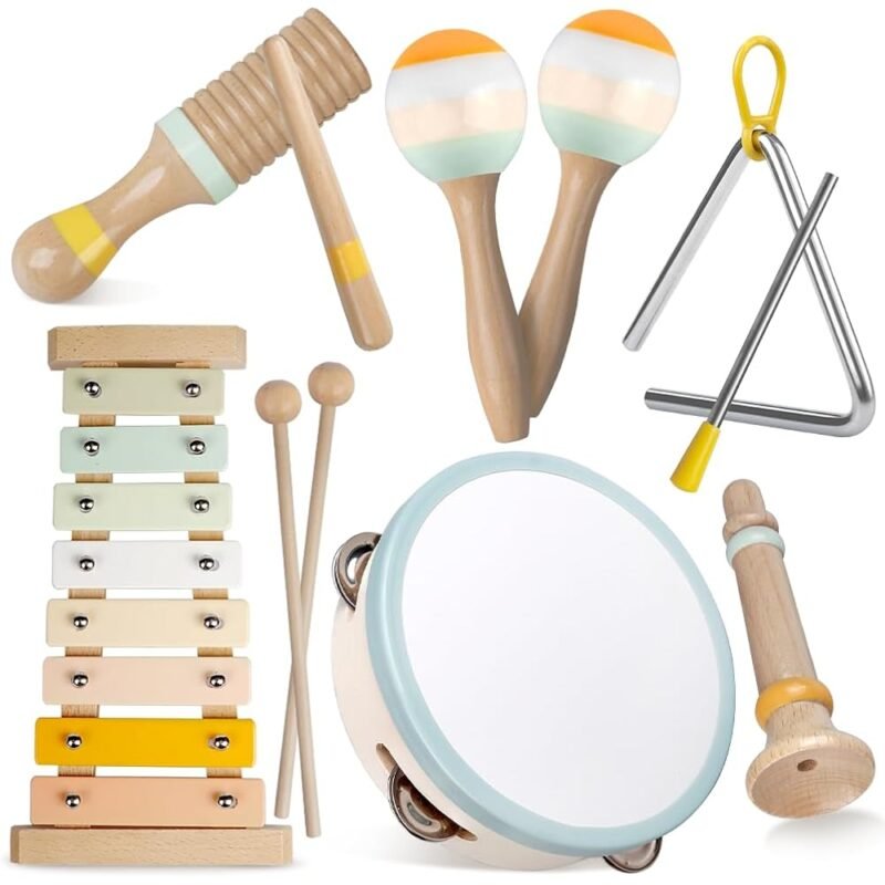 Instrumentos Musicales para Bebés Juguetes Montessori de Madera