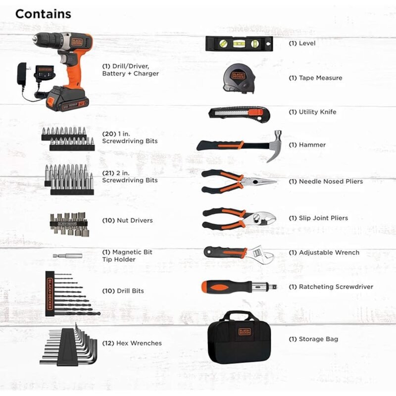 beyond by BLACK+DECKER Kit de herramientas para el hogar 83 piezas - Imagen 6