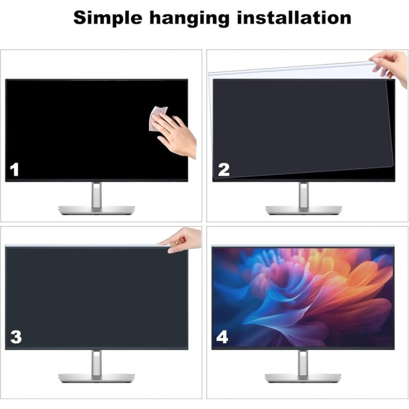 Protector de Pantalla Anti Luz Azul Pozlle para Monitores de 23 a 24 Pulgadas - Imagen 5