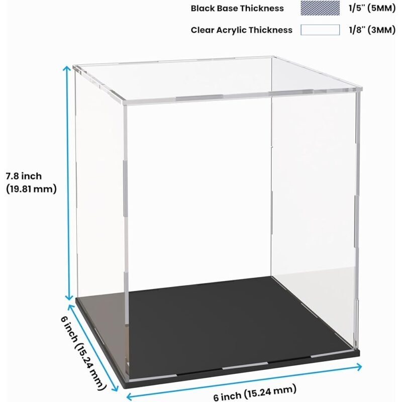 Vitrina de Acrílico para Coleccionables y Juguetes Con Base Negra - Imagen 3