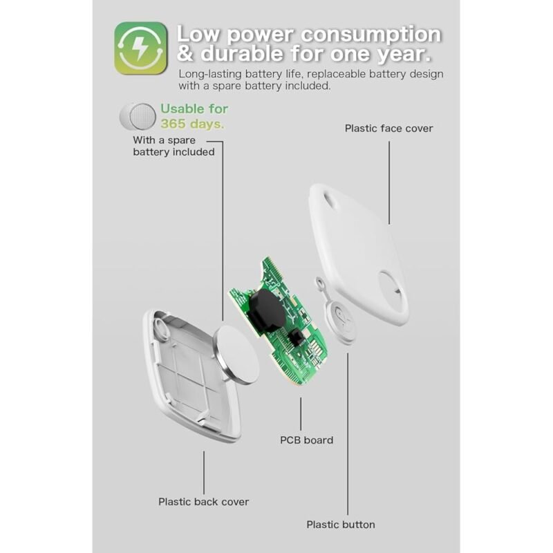 Novzix Rastreador de llaves compatible con Apple Find My - Imagen 5