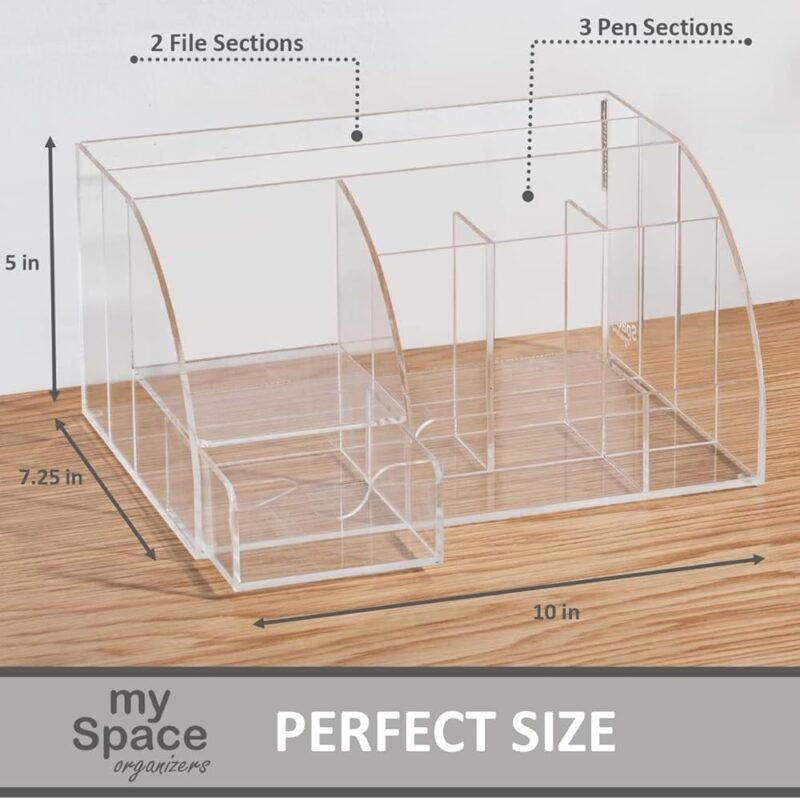 My Space Organizers Organizador de Escritorio Acrílico con Cajón y 9 Compartimentos - Imagen 4