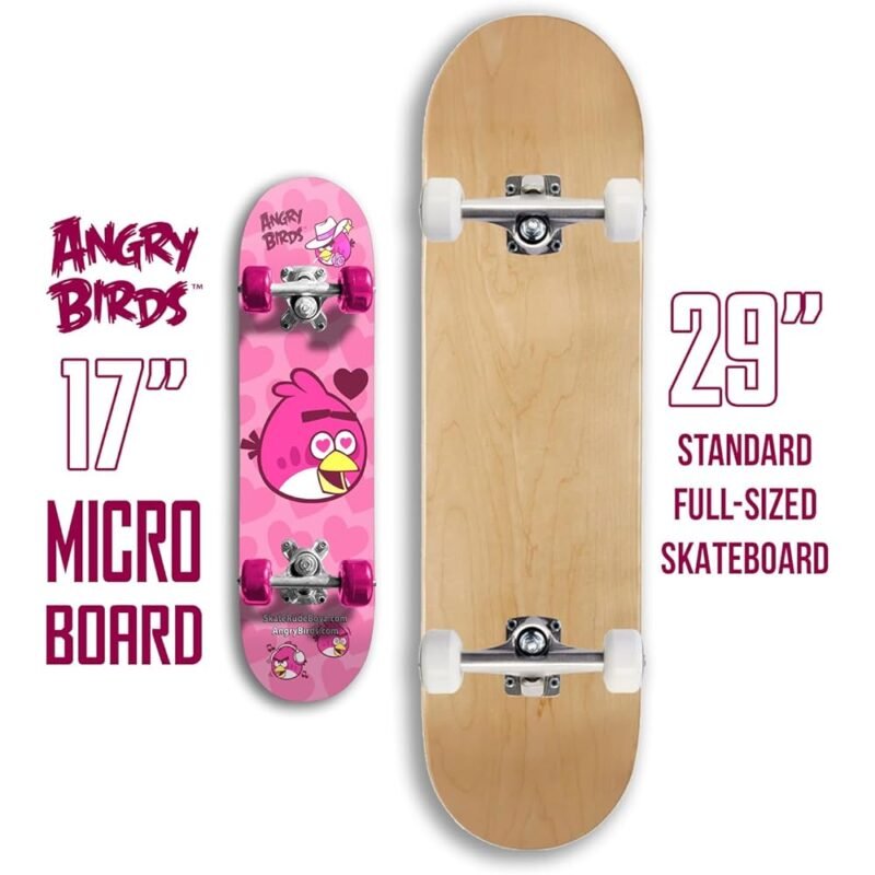 Angry Birds Mini Patineta de Madera para Niños de 3 a 5 Años - Imagen 2