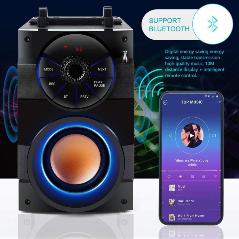 TAMPROAD Altavoz Bluetooth Inalámbrico Portátil de 11 W con Subwoofer - Imagen 3