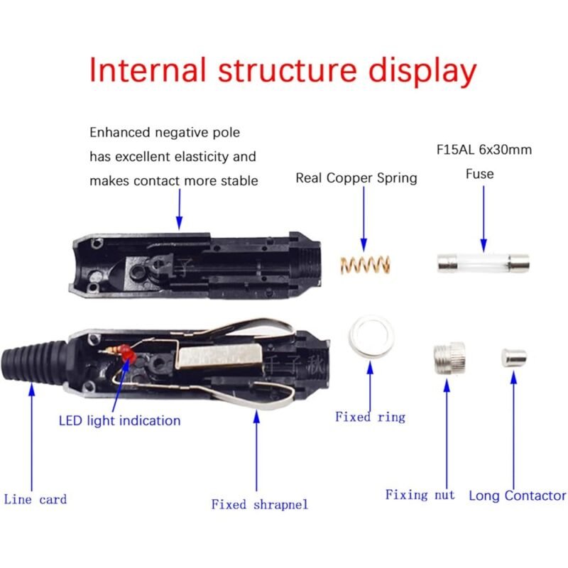 LIXINTIAN Enchufe para Encendedor de Cigarrillos de Coche 15A y Cable de Extensión 3.3 ft - Imagen 7