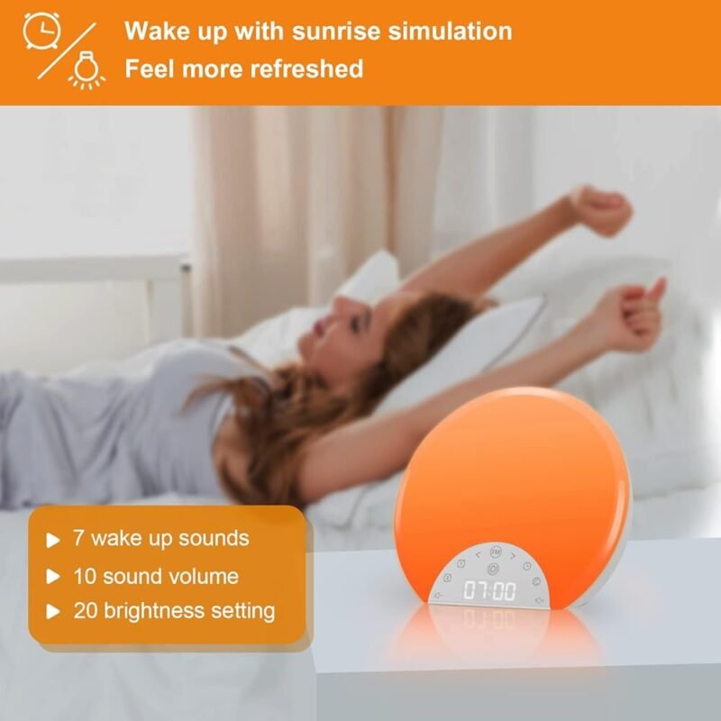 Reloj Despertador con Luz de Amanecer para Niños y Adultos - Imagen 2