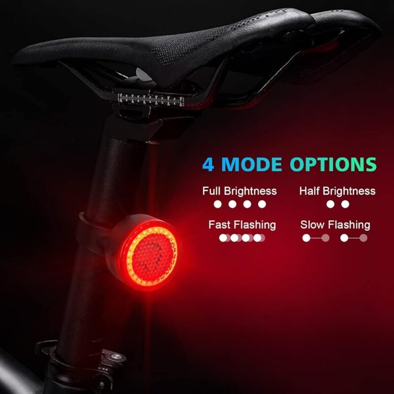 Ascher Paquete de 2 luces LED recargables USB para bicicleta - Imagen 3