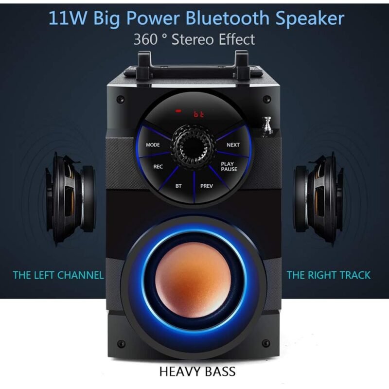 TAMPROAD Altavoz Bluetooth Inalámbrico Portátil de 11 W con Subwoofer - Imagen 5