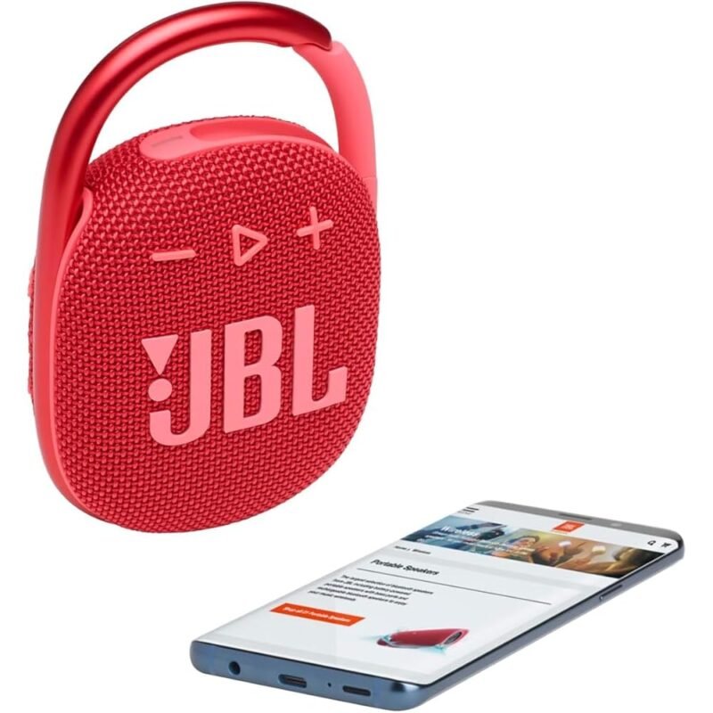 JBL Altavoz Bluetooth portátil Clip 4 rojo IP67 impermeable - Imagen 2