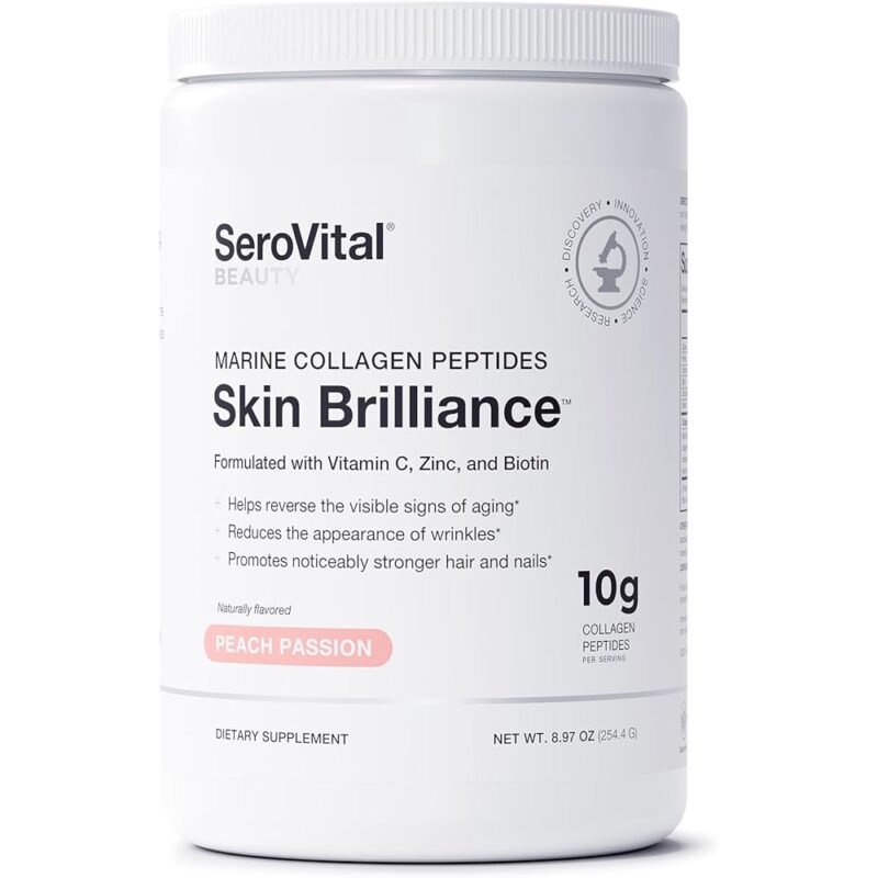 Serovital Skin Brilliance Polvo de Péptidos de Colágeno Marino 8.97 Onzas