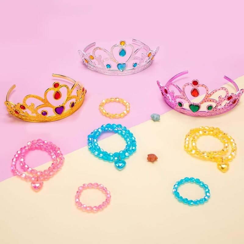 MELAND Vestido de princesa para niñas con accesorios de disfraces - Imagen 6