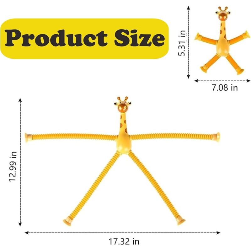 Juguete de Jirafa de Tubo para Reventar Pack de 4 Juguetes Telescópicos - Imagen 2