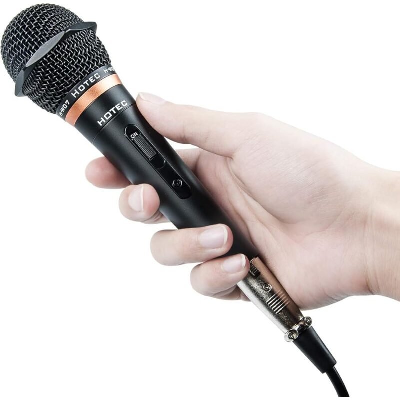 HOTEC Micrófono de Mano Dinámico Vocal Premium con Cable XLR de 19 Pies - Imagen 7