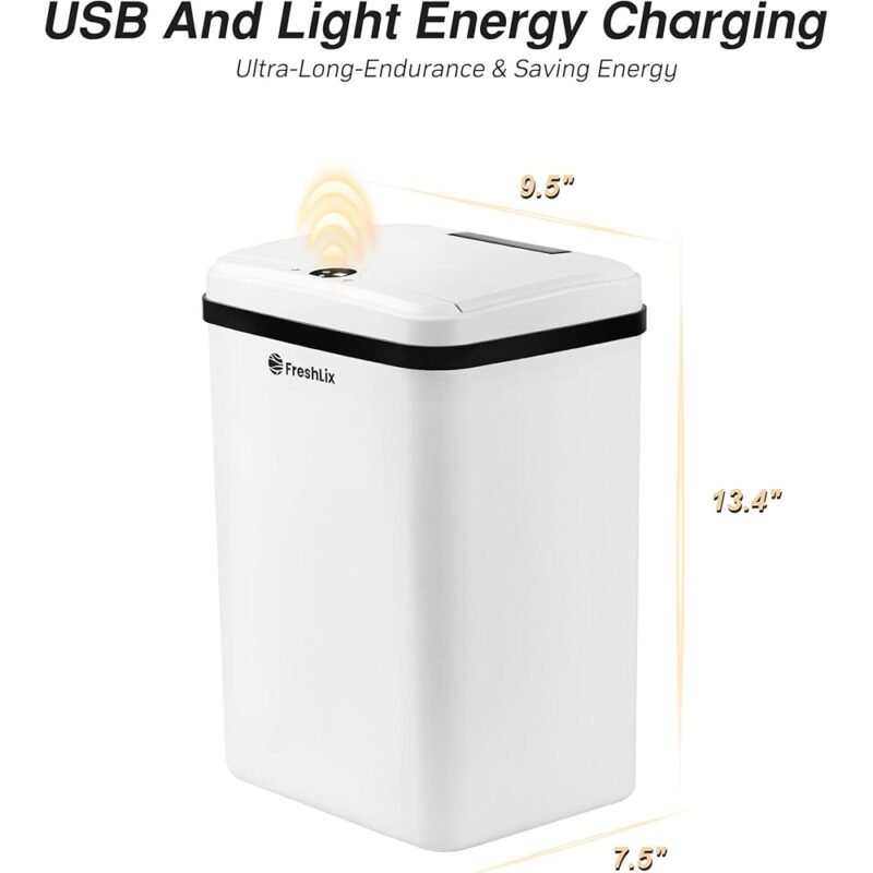 Bote de Basura Inteligente FRESHLIX 4 Galones con Sensor de Movimiento - Imagen 2