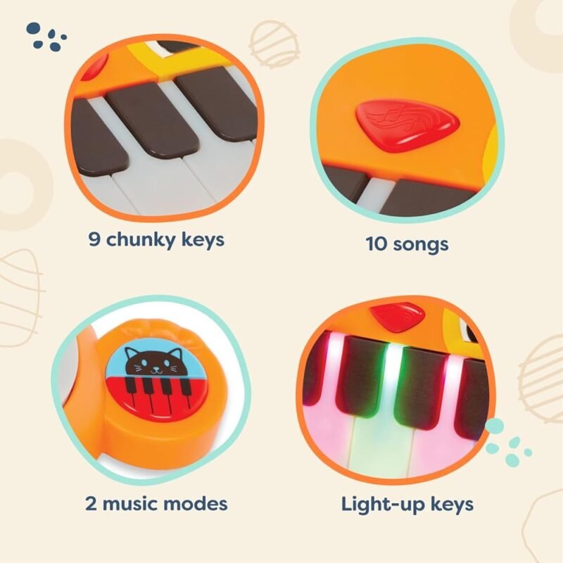 B. Toys Mini Meowsic Teclado de Juguete Musical para Bebés - Imagen 4