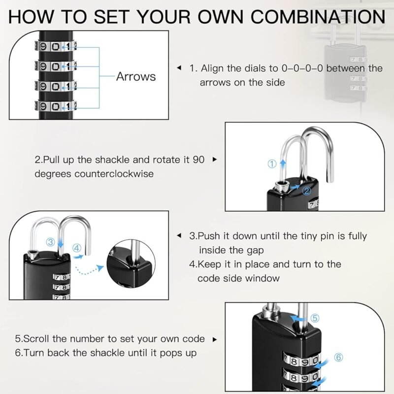 Cerraduras de Combinación Sadnyy para Equipaje 40 Piezas - Imagen 4