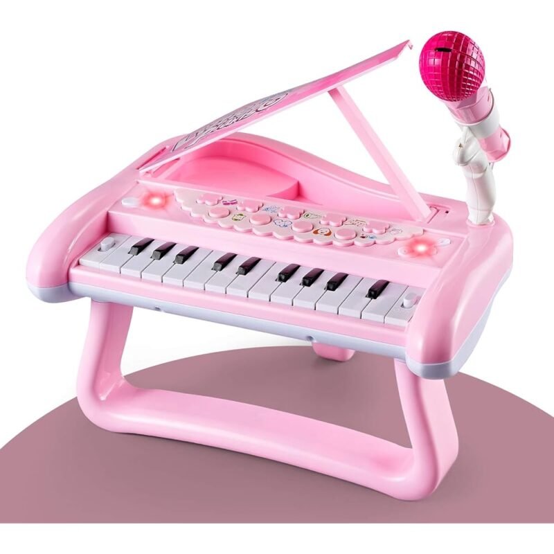 ZMZS Piano de Primer Cumpleaños para Niñas Teclado Musical Rosado