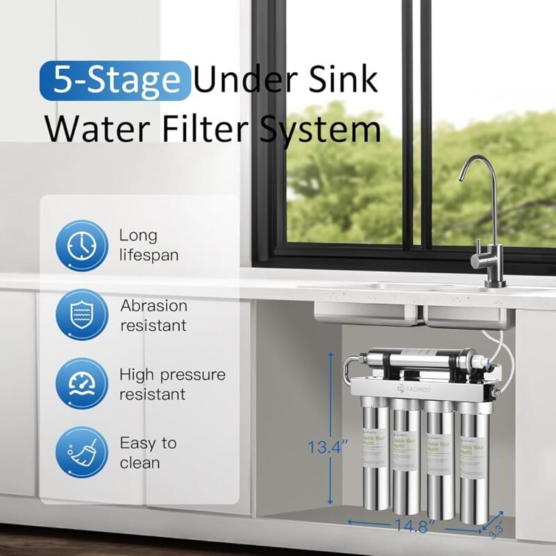 Fachioo Sistema de Filtro de Agua de Ultrafiltración 0.01 μm con Grifo - Imagen 5