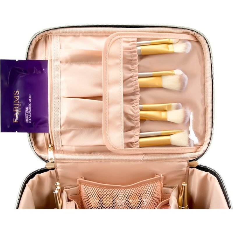 OCHEAL Bolsa de maquillaje de viaje organizador de cosméticos grande - Imagen 5