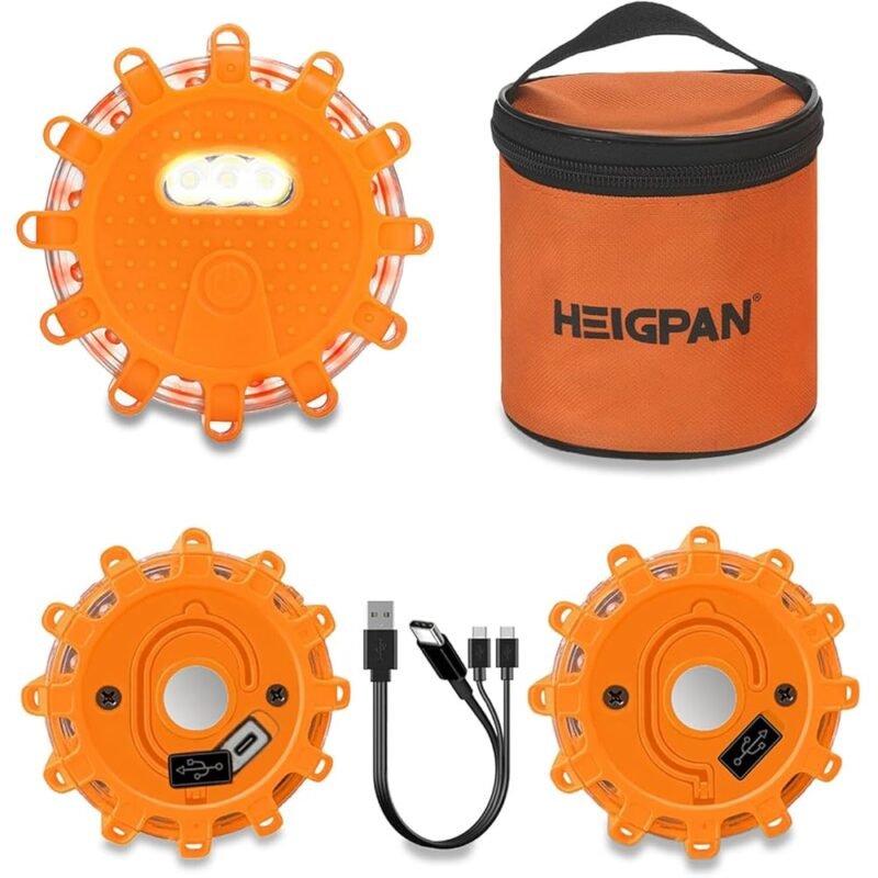 HEIGPAN GP903B Juego de luces LED recargable para emergencias en carretera