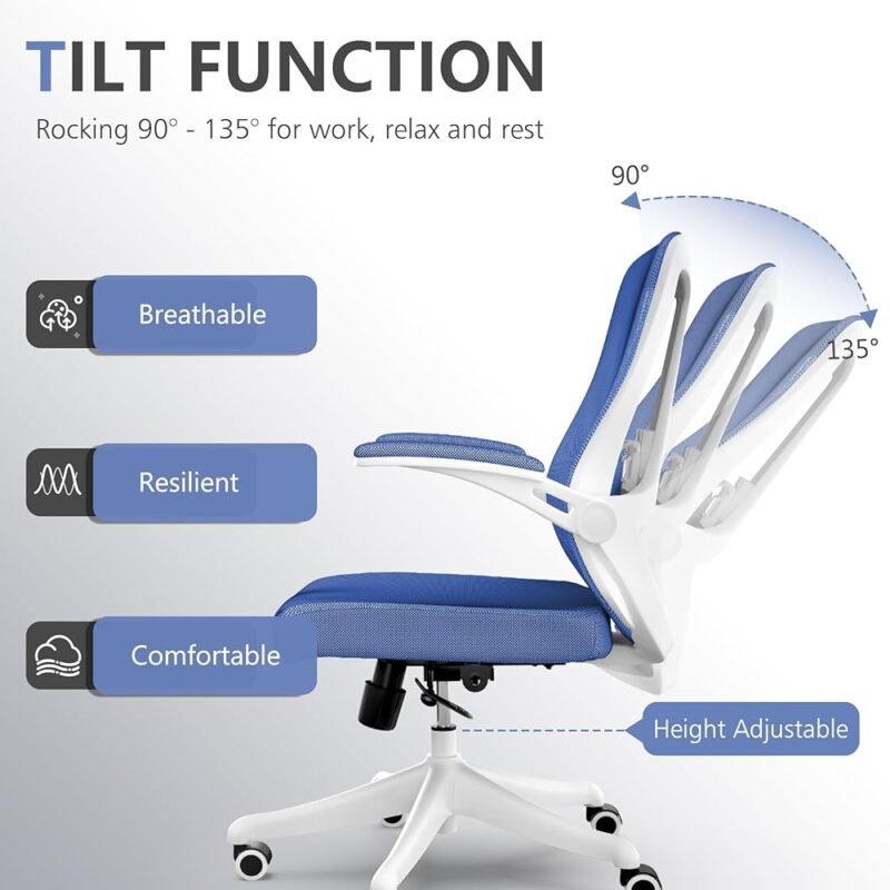 Silla de oficina ergonómica Balmstar con respaldo alto y función mecedora - Imagen 4